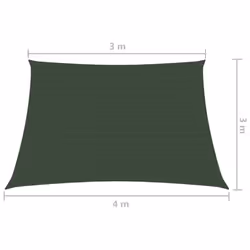 vidaXL Sunshade Sail Dark Green Sun Sail Tarp Patio Shade Shade Canopy Screen - Additional view 5
