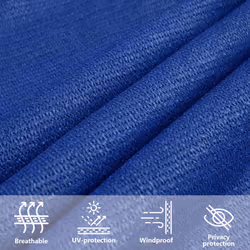 vidaXL Sunshade Sail 160 g/mÂ² HDPE Patio Sunscreen Outdoor Canopy Party Tent - blue, 7 x 7 m - Additional view 10