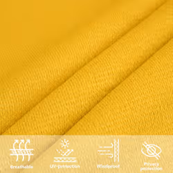 vidaXL Sunshade Sail 160 g/mÂ² HDPE Patio Sunscreen Outdoor Canopy Party Tent - yellow, 6 x 6 m - Additional view 5