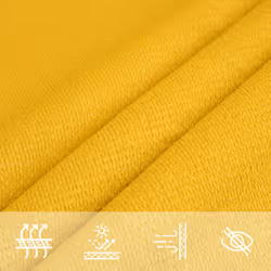 vidaXL Sunshade Sail 160 g/mÂ² HDPE Patio Sunscreen Outdoor Canopy Party Tent - yellow, 6 x 6 m - Additional view 6