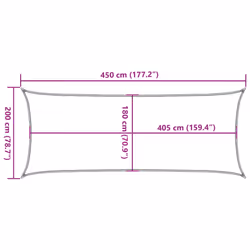 vidaXL Sunshade Sail Canopy Screen Balcony Awning Canopy HDPE Rectangular - yellow, 2 x 4.5 m