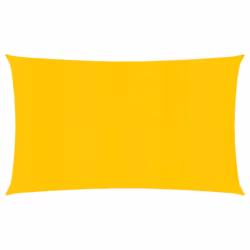 vidaXL Sunshade Sail 160 g/m² Yellow 2.5x5 m HDPE Outdoor Sunscreen Canopy