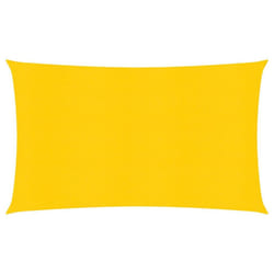 vidaXL Sunshade Sail 160 g/mÂ² Yellow 2.5x5 m HDPE Outdoor Sunscreen Canopy