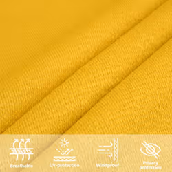 vidaXL Sunshade Sail Canopy Screen Balcony Awning Canopy HDPE Rectangular - yellow, 3 x 4.5 m - Additional view 5