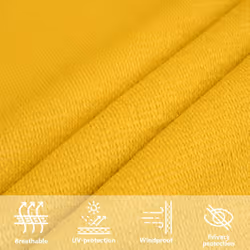 vidaXL Sunshade Sail Canopy Screen Balcony Awning Canopy HDPE Rectangular - yellow, 6 x 7 m - Additional view 5