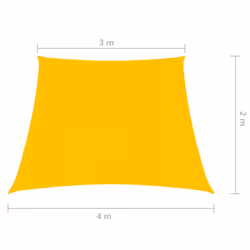 vidaXL Sunshade Sail 160 g/mÂ² Yellow 3/4x2 m HDPE Garden Sunscreen Canopy - Additional view 5