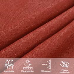 vidaXL Sunshade Sail 160 g/mÂ² HDPE Patio Sunscreen Outdoor Canopy Party Tent - red, 7 x 7 m - Additional view 5