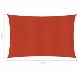 vidaXL Sunshade Sail 160 g/mÂ² Red 2.5x4 m HDPE Sunscreen Patio Shade Canopy - Additional view 5