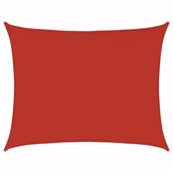 vidaXL Sunshade Sail Canopy Screen Balcony Awning Canopy HDPE Rectangular - red, 6 x 7 m
