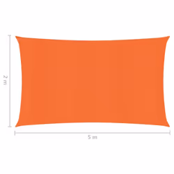 vidaXL Sunshade Sail 160 g/mÂ² Orange 2x5 m HDPE Sunscreen Patio Shade Canopy - Additional view 5