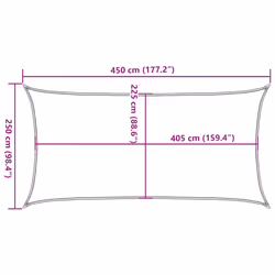 vidaXL Sunshade Sail Canopy Screen Balcony Awning Canopy HDPE Rectangular - orange, 2.5 x 4.5 m - Additional view 9