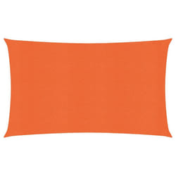 vidaXL Sunshade Sail 160 g/mÂ² Orange 2.5x5 m HDPE Outdoor Patio Shade Canopy