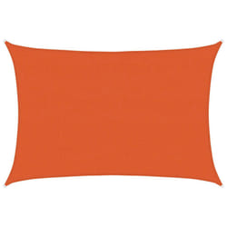 vidaXL Sunshade Sail Canopy Screen Balcony Awning Canopy HDPE Rectangular - orange, 4 x 6 m
