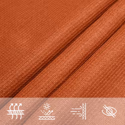vidaXL Sunshade Sail Canopy Screen Balcony Awning Canopy HDPE Rectangular - orange, 3 x 3 x 4.2 m - Additional view 4