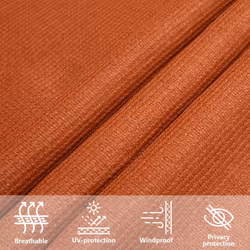 vidaXL Sunshade Sail Canopy Screen Balcony Awning Canopy HDPE Rectangular - orange, 3 x 3 x 4.2 m - Additional view 5