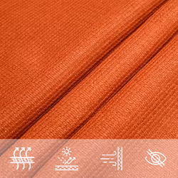vidaXL Sunshade Sail Shade Canopy Sun Sail Tarp Screen Balcony Awning HDPE - orange, 3/4 x 2 m - Additional view 4