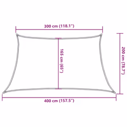 vidaXL Sunshade Sail Shade Canopy Sun Sail Tarp Screen Balcony Awning HDPE - orange, 3/4 x 2 m - Additional view 9
