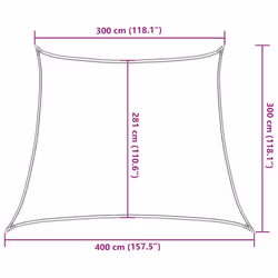 vidaXL Sunshade Sail Shade Canopy Sun Sail Tarp Screen Balcony Awning HDPE - orange, 3/4 x 3 m