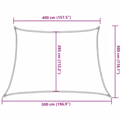 vidaXL Sunshade Sail Shade Canopy Sun Sail Tarp Screen Balcony Awning HDPE - orange, 4/5 x 3 m