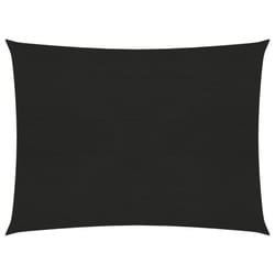 vidaXL Sunshade Sail 160 g/mÂ² Black 2x3.5 m HDPE Outdoor Patio Shade Canopy
