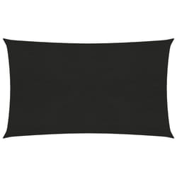 vidaXL Sunshade Sail 160 g/mÂ² Black 2x5 m HDPE Balcony Garden Sunscreen Canopy