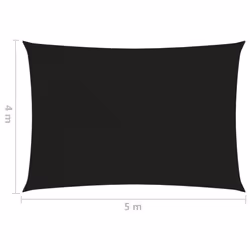 vidaXL Sunshade Sail 160 g/mÂ² Black 2.5x3.5 m HDPE Garden Sunscreen Canopy - Additional view 5