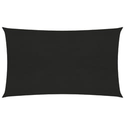 vidaXL Sunshade Sail 160 g/mÂ² Black 2.5x5 m HDPE Sunscreen Patio Shade Canopy