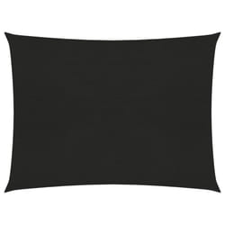 vidaXL Sunshade Sail 160 g/mÂ² Black 3x4 m HDPE Outdoor Patio Sunscreen Canopy
