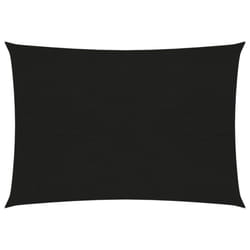 vidaXL Sunshade Sail 160 g/mÂ² Black 3x4.5 m HDPE Sunscreen Patio Shade Canopy