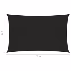 vidaXL Sunshade Sail Black Patio Shade Shade Canopy Sun Sail Tarp Screen Tarp - Additional view 5