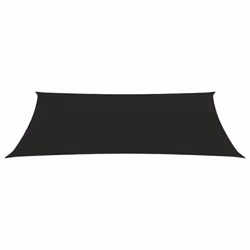 vidaXL Sunshade Sail 160 g/mÂ² Black 5x8 m HDPE Balcony Garden Sunscreen Canopy