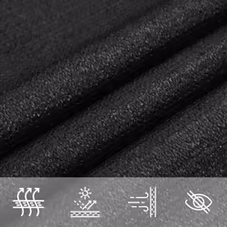 vidaXL Sunshade Sail Canopy Screen Balcony Awning Canopy HDPE Rectangular - black, 2.5 x 2.5 x 3.5 m - Additional view 6