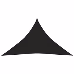 vidaXL Sunshade Sail 160 g/m² Black 3.5x3.5x4.9 m HDPE Garden Sunscreen Canopy