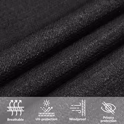 vidaXL Sunshade Sail Canopy Screen Balcony Awning Canopy HDPE Rectangular - black, 5 x 7 x 7 m - Additional view 5