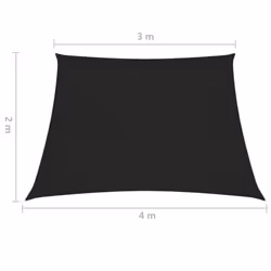 vidaXL Sunshade Sail 160 g/mÂ² Black 3/4x2 m HDPE Sunscreen Patio Shade Canopy - Additional view 5