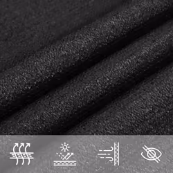 vidaXL Sunshade Sail Shade Canopy Sun Sail Tarp Screen Balcony Awning HDPE - black, 4/5 x 3 m - Additional view 6