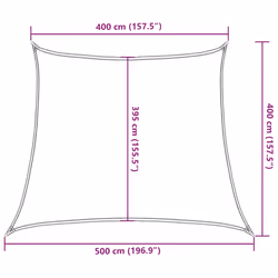 vidaXL Sunshade Sail Shade Canopy Sun Sail Tarp Screen Balcony Awning HDPE - black, 4/5 x 4 m