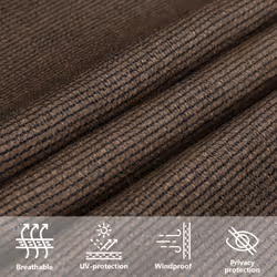 vidaXL Sunshade Sail 160 g/mÂ² HDPE Patio Sunscreen Outdoor Canopy Party Tent - brown, 7 x 7 m - Additional view 5