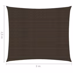 vidaXL Sunshade Sail 160 g/mÂ² Brown 2.5x3 m HDPE Balcony Sunscreen Canopy - Additional view 5