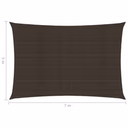vidaXL Sunshade Sail 160 g/mÂ² Brown 5x7 m HDPE Garden Patio Canopy Awning