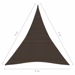 vidaXL Sunshade Sail 160 g/mÂ² Brown 3x4x4 m HDPE Outdoor Sunscreen Canopy - Additional view 5