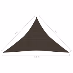 vidaXL Sunshade Sail 160 g/mÂ² Brown 4x4x5.8 m HDPE Outdoor Sunscreen Canopy - Additional view 5