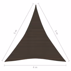 vidaXL Sunshade Sail 160 g/mÂ² Brown 4x5x5 m HDPE Sunscreen Patio Shade Canopy - Additional view 5