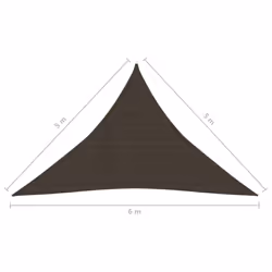vidaXL Sunshade Sail 160 g/mÂ² Brown 5x5x6 m HDPE Outdoor Sunscreen Canopy - Additional view 5