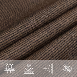 vidaXL Sunshade Sail Shade Canopy Sun Sail Tarp Screen Balcony Awning HDPE - brown, 3/4 x 3 m - Additional view 4