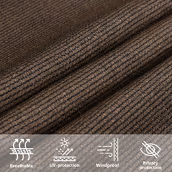 vidaXL Sunshade Sail Shade Canopy Sun Sail Tarp Screen Balcony Awning HDPE - brown, 3/4 x 3 m - Additional view 5