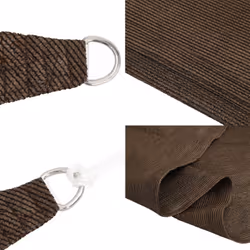 vidaXL Sunshade Sail Shade Canopy Sun Sail Tarp Screen Balcony Awning HDPE - brown, 3/4 x 3 m - Additional view 6