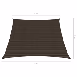 vidaXL Sunshade Sail 160 g/mÂ² Brown 4/5x3 m HDPE Outdoor Sunscreen Canopy - Additional view 5