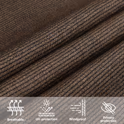vidaXL Sunshade Sail Shade Canopy Sun Sail Tarp Screen Balcony Awning HDPE - brown, 4/5 x 4 m - Additional view 5