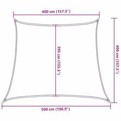 vidaXL Sunshade Sail Shade Canopy Sun Sail Tarp Screen Balcony Awning HDPE - brown, 4/5 x 4 m - Additional view 9